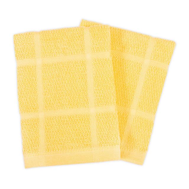 KitchenSmart® Colors Solid Dish Cloths in Canary (Set of 2)
