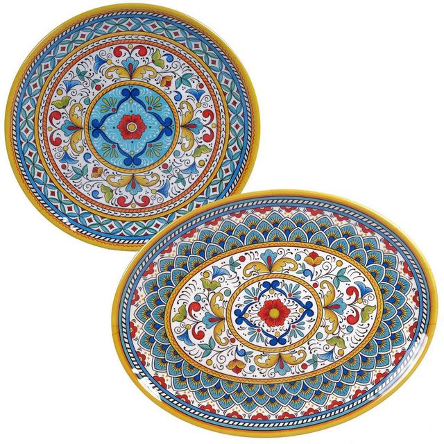 2pc Melamine Portofino Serving Platter Set - Certified International