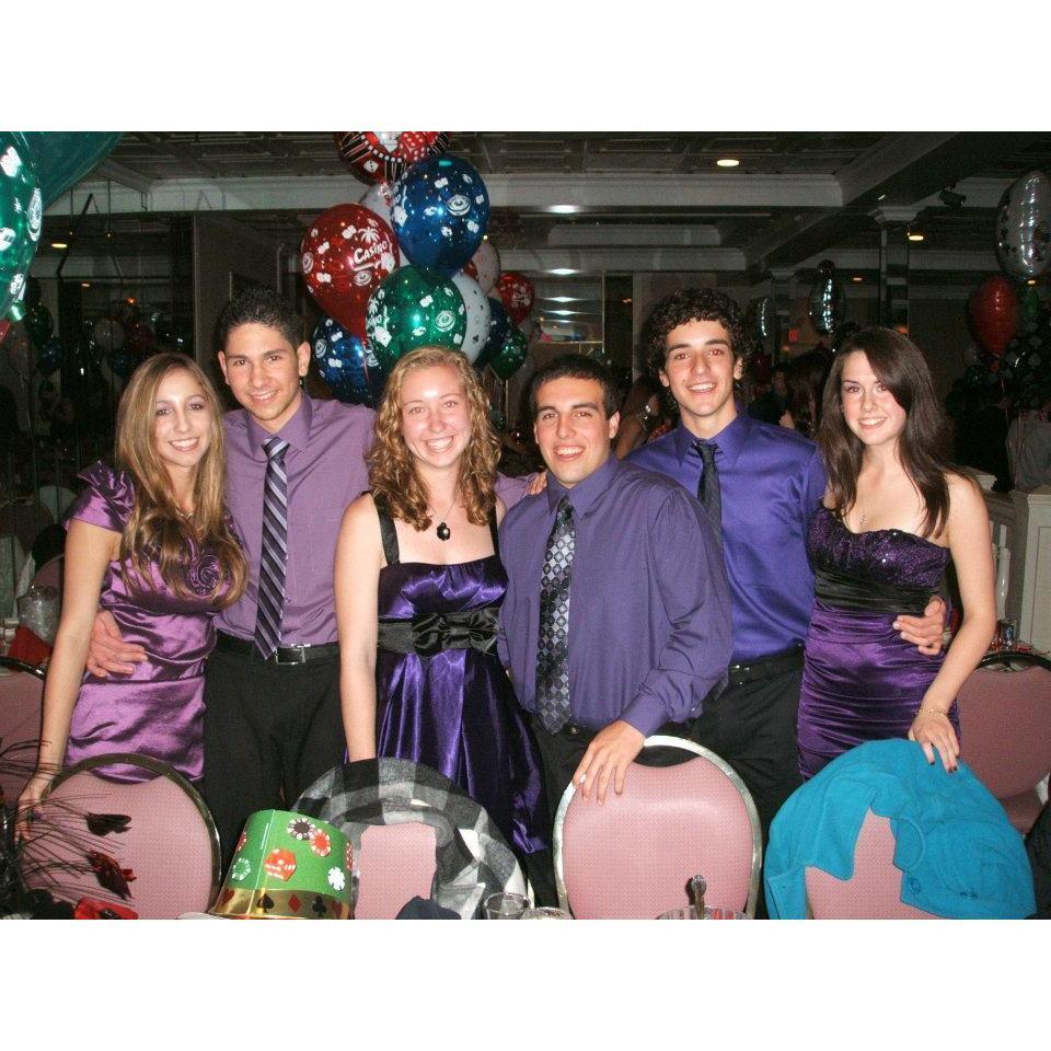Junior prom: Joanna and Eric, Danielle and Chris, Claudio and Melissa. Purple was not planned. (And all three couples are still together!)
