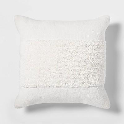 Tufted Modern Pattern Square Pillow White - Project 62™