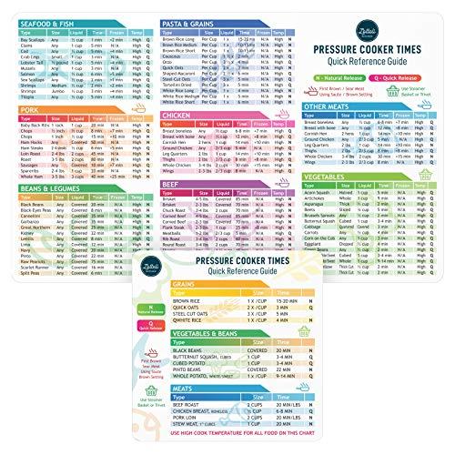 Instant Pot Cheat Sheet Magnet Set - Pressure Cooker Cook Times Cookbook - Insta Pot Accessories - Power Cooker Quick Reference Guide Magnets