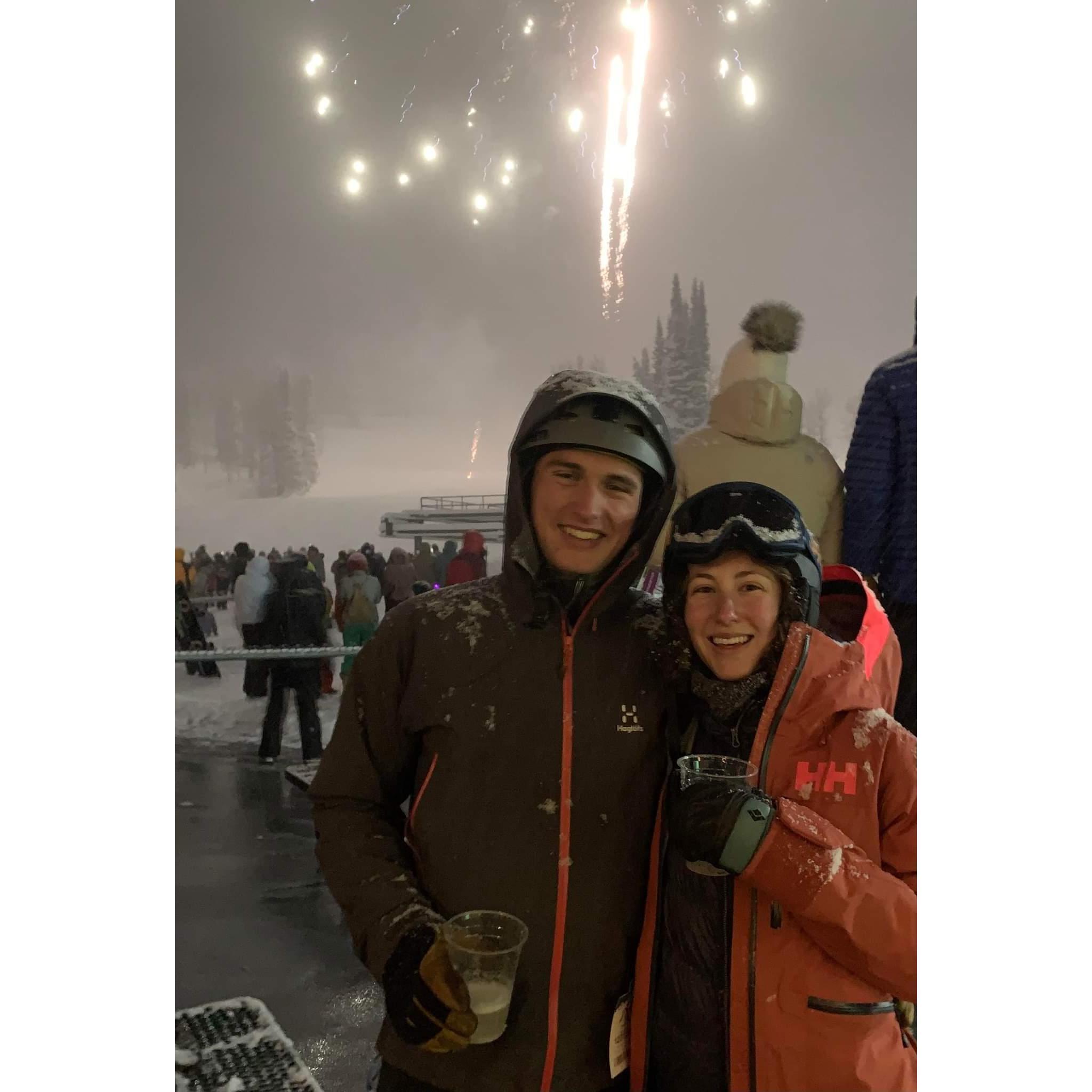 Celebrating the beginning of 2022 at Grand Targhee Ski Resort