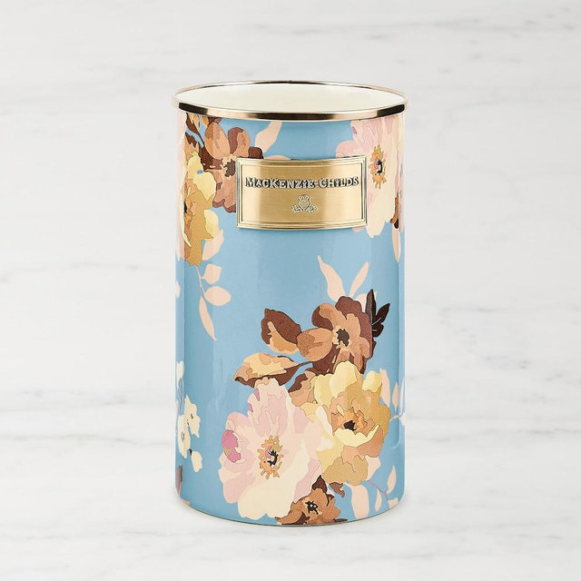 MacKenzie Childs Wild Rose Slate Utensil Holder