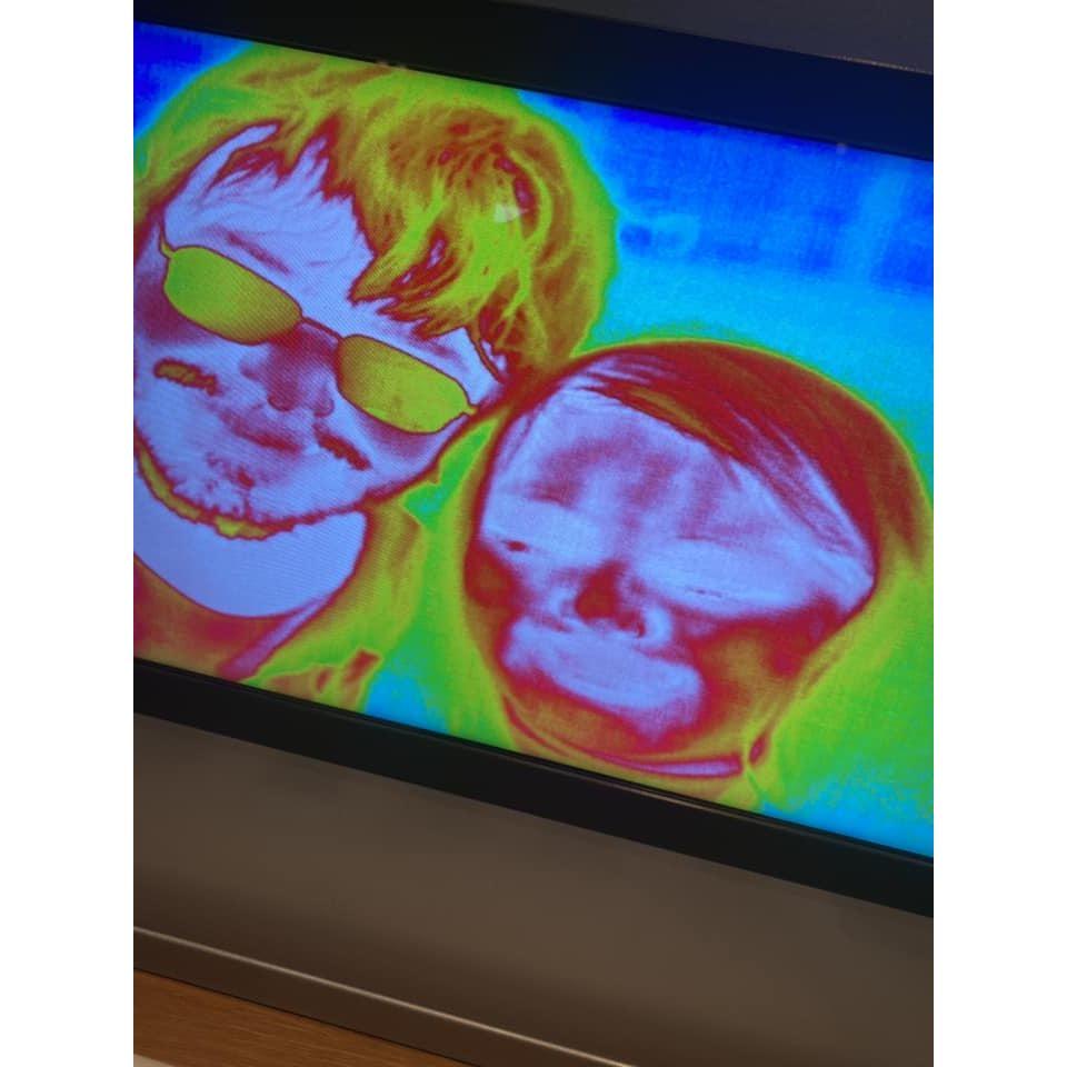 This one is for a laugh! It was one of the thermal camera at the Cincinnati Museum.