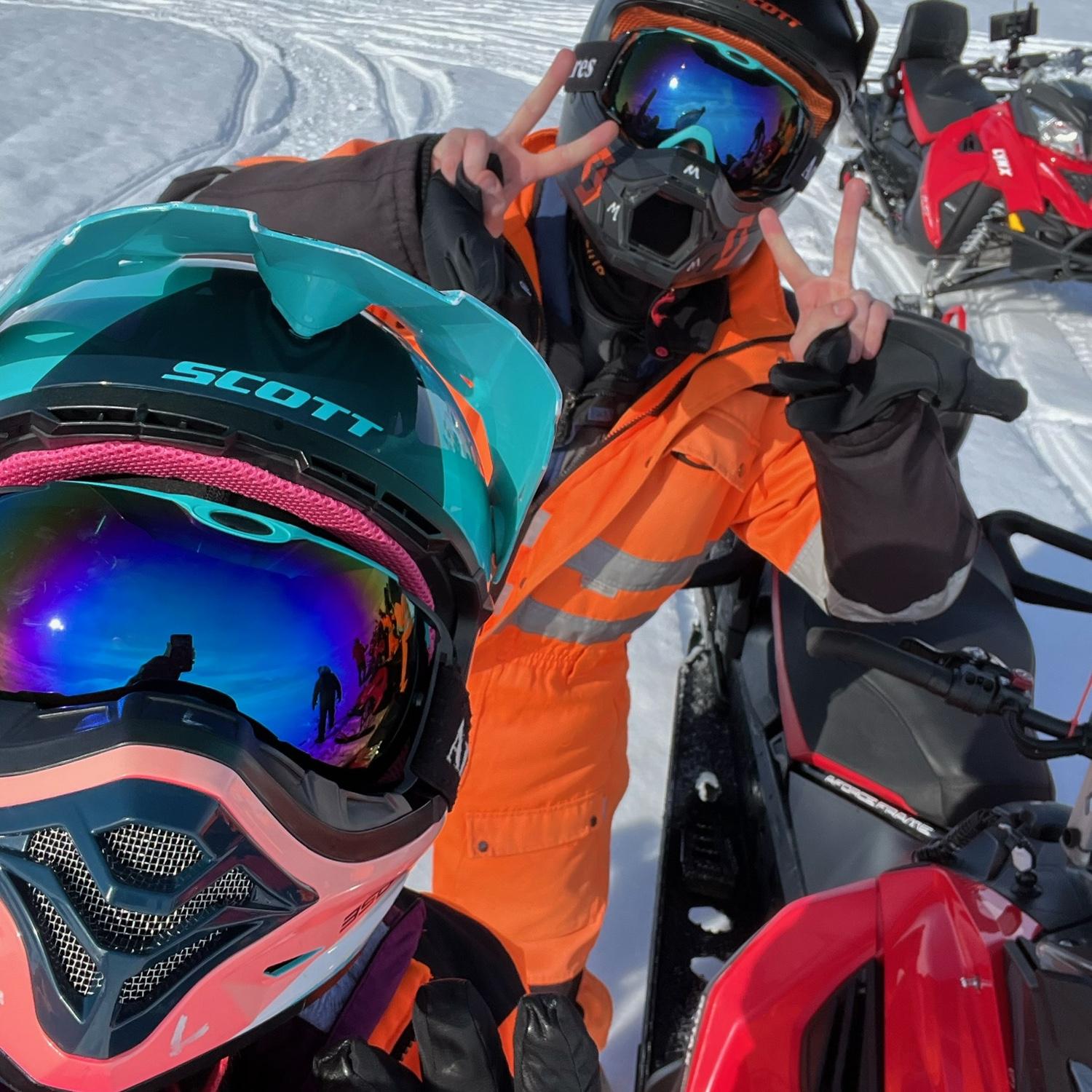 Took snowmobiles out on a glacier in Iceland