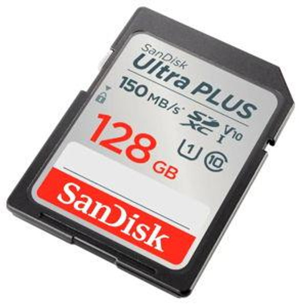 SanDisk - Ultra PLUS 128GB SDXC UHS-I Memory Card
