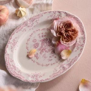 Pink Floral Serving Platter