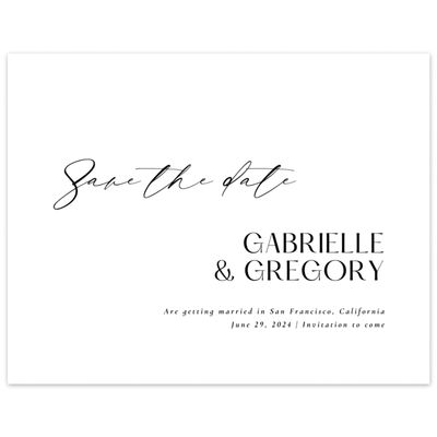 White Wedding Digital Save the Date - Sundell Landscape