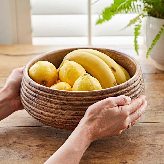 Handmade Wooden Fruit Bowl - Natural Wood Salad Bowls