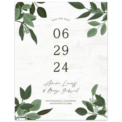 Grey Rustic Wedding Digital Save the Date - Summerlin Classic