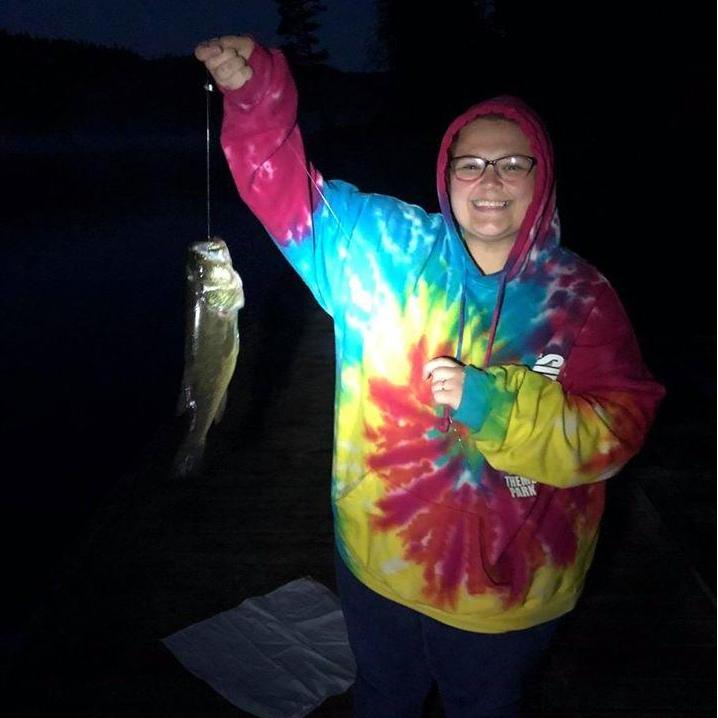 Emma's first fish!