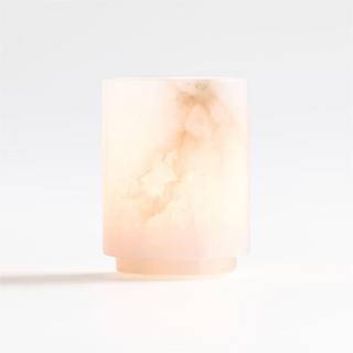 Alabaster Hurricane Pillar Candle Holder