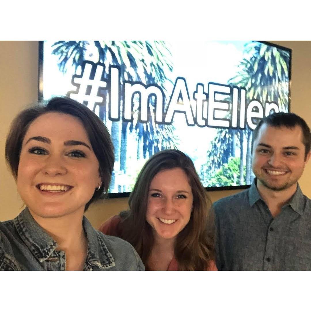 Waiting for the taping of Ellen! With Addison, May 2018
