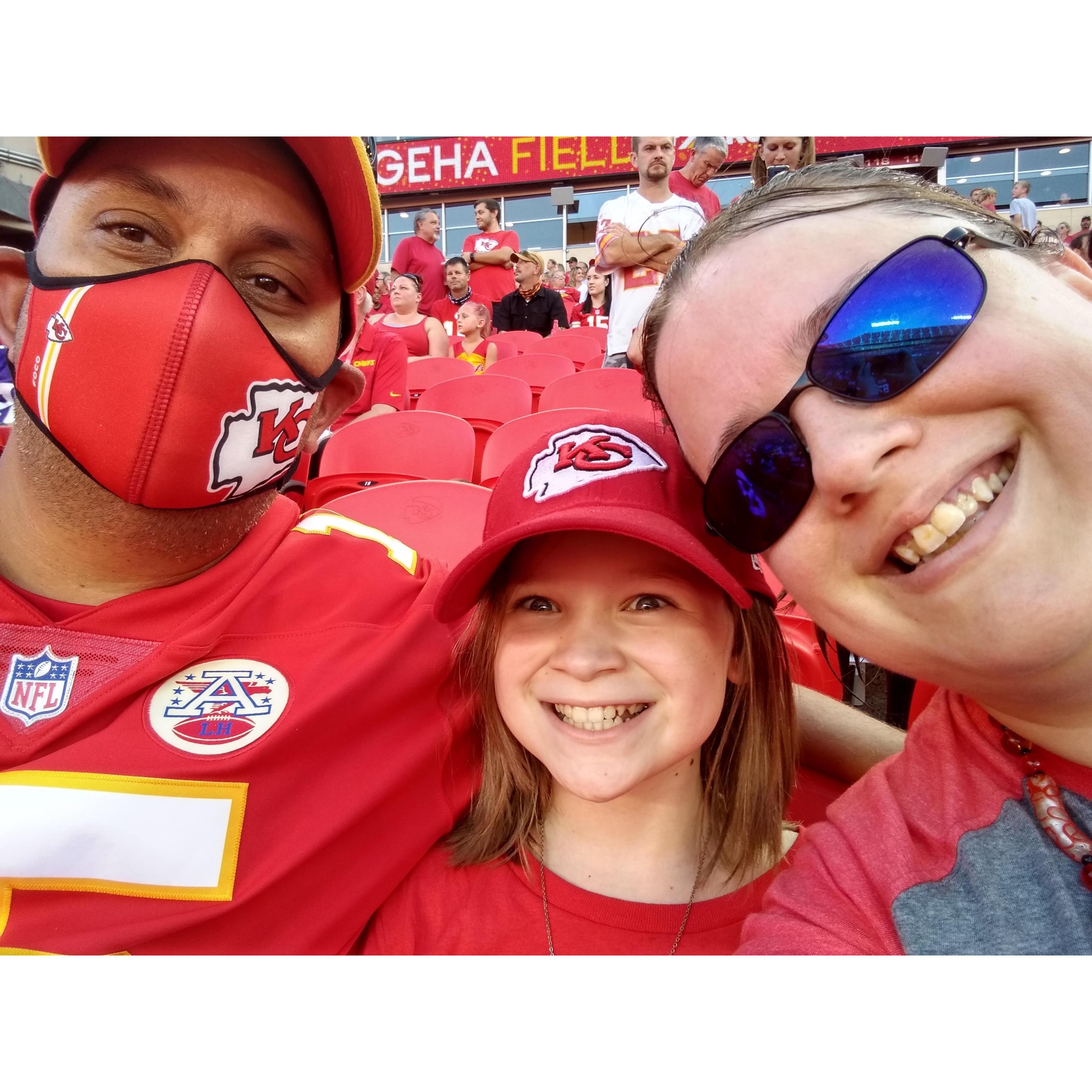All of us at a Chiefs Pre-season game