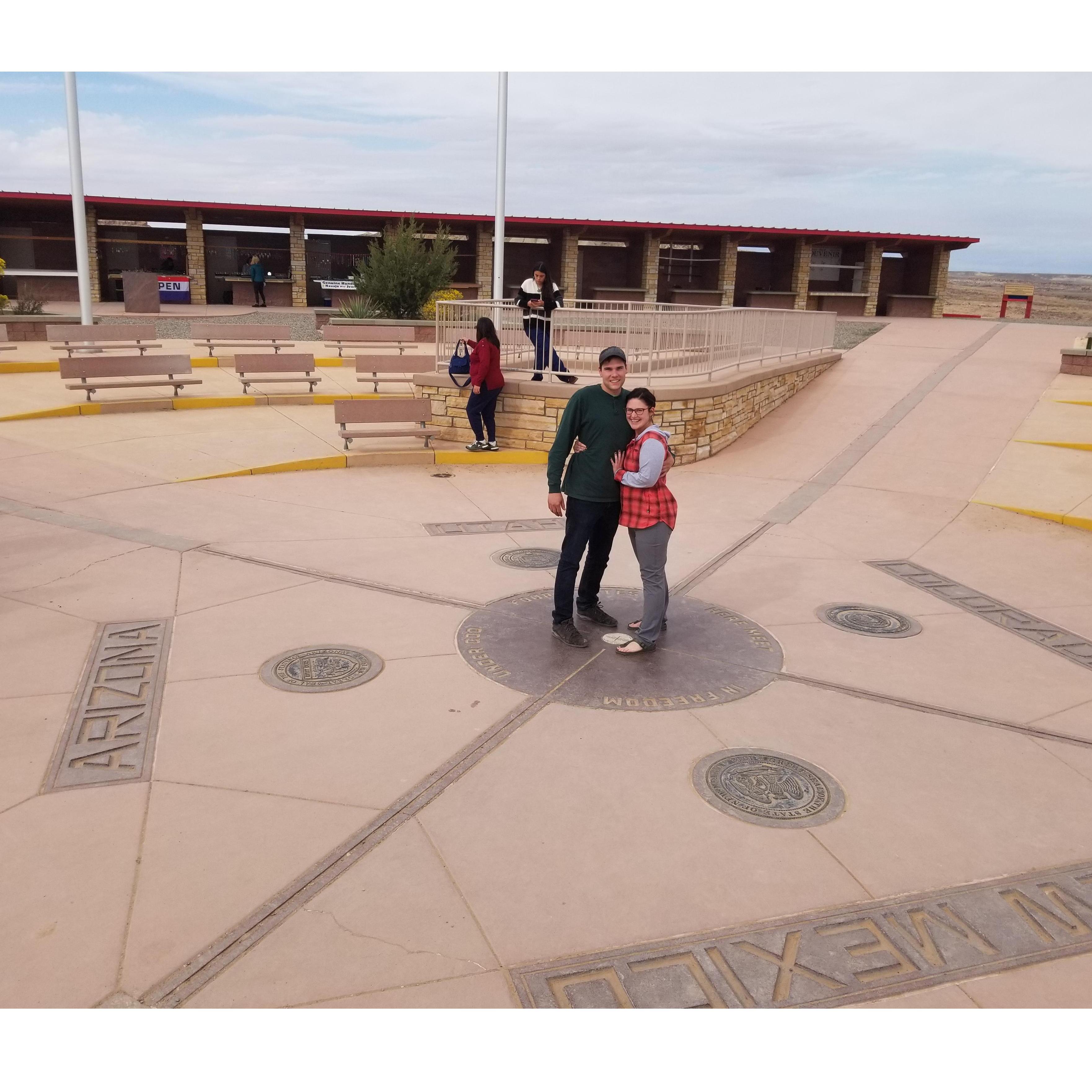 At 'Four Corners Monument', Fall 2018. The only place in the entire United States where four states intersect! {Arizona, New Mexico, Utah and Colorado}