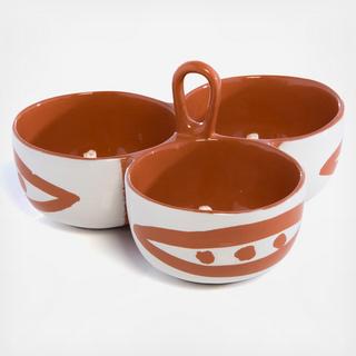 Braga 3 Compartment Snack Dish