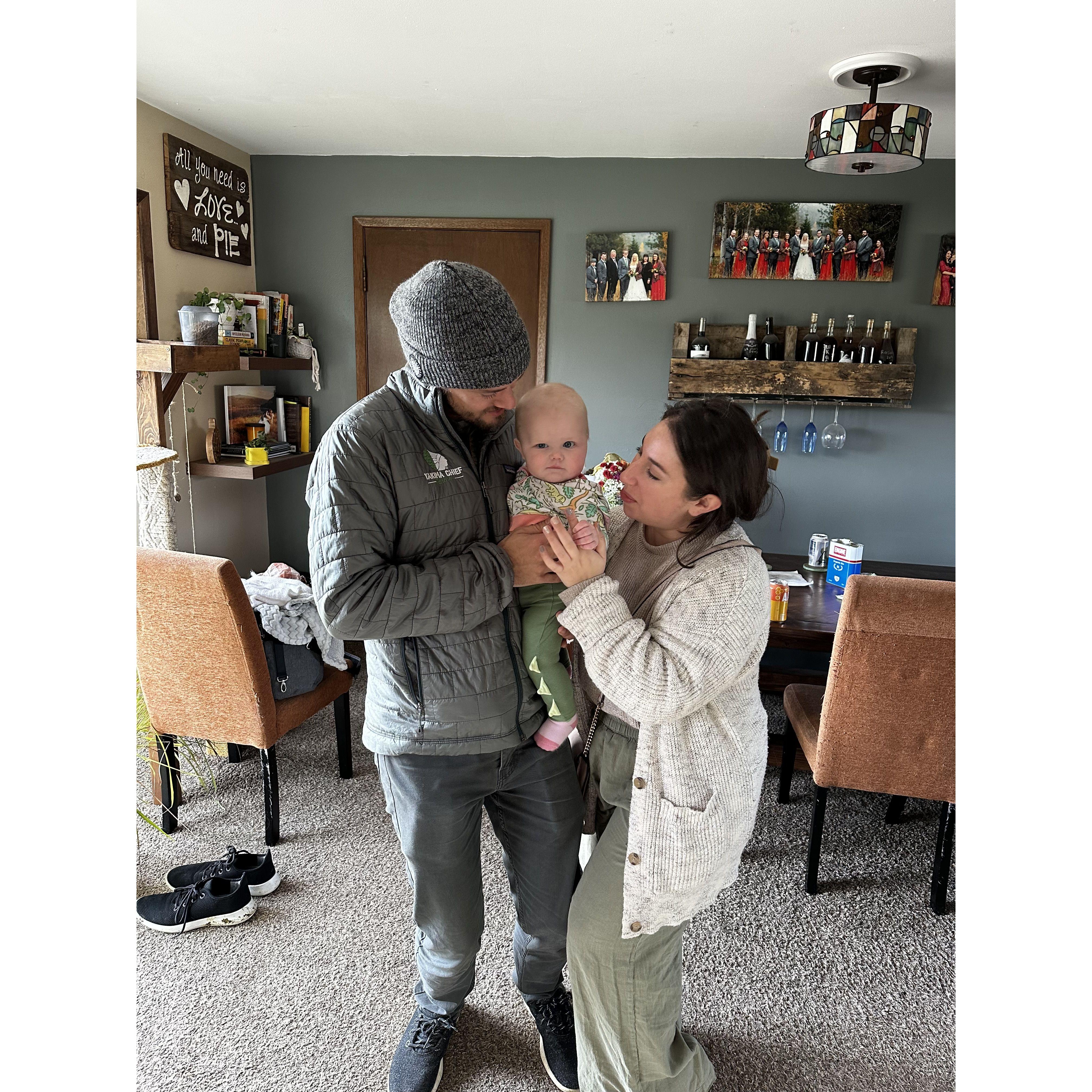 Rowan giving us the stink eye after we've been holding her too long!