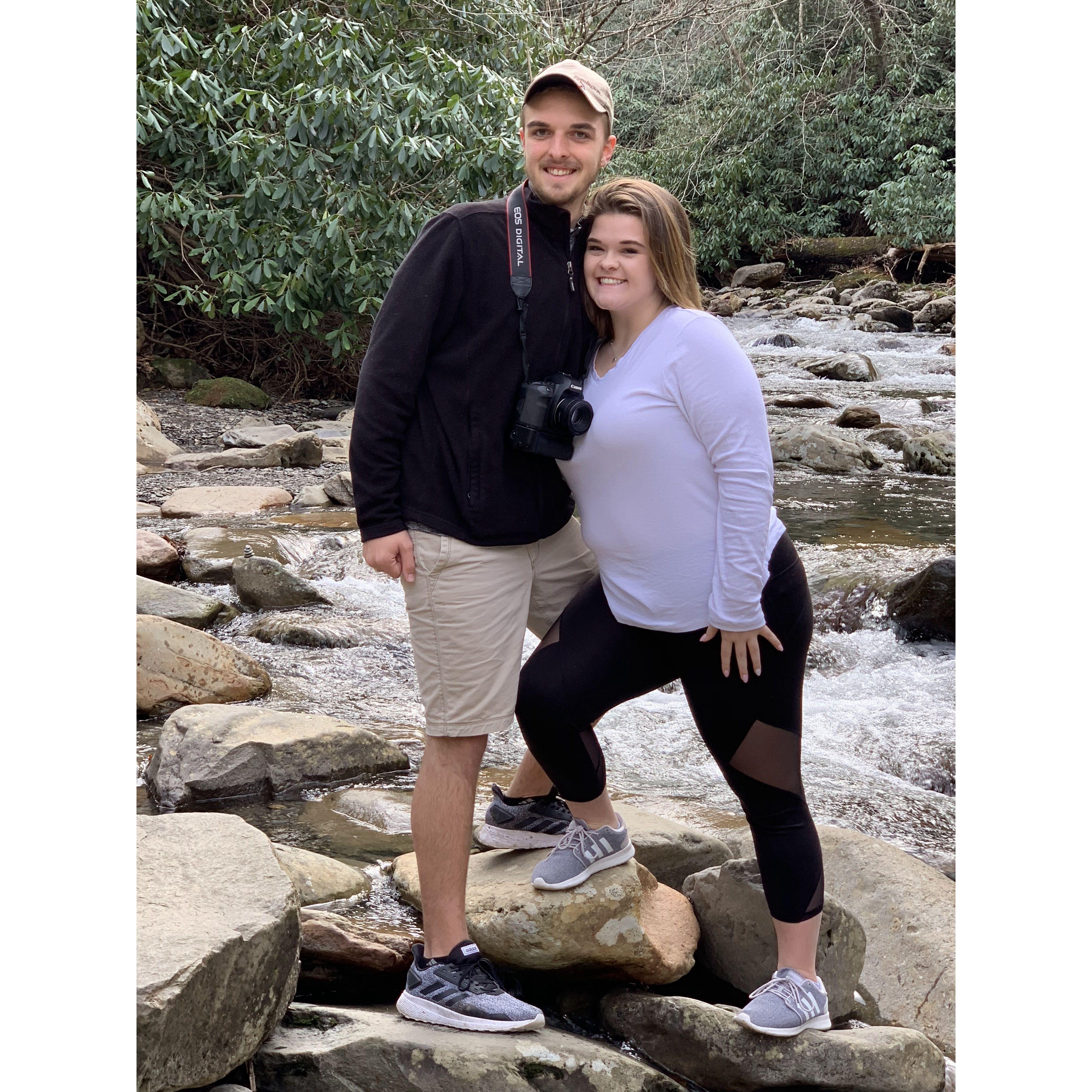 Us on a hike in The Smokey Mtns