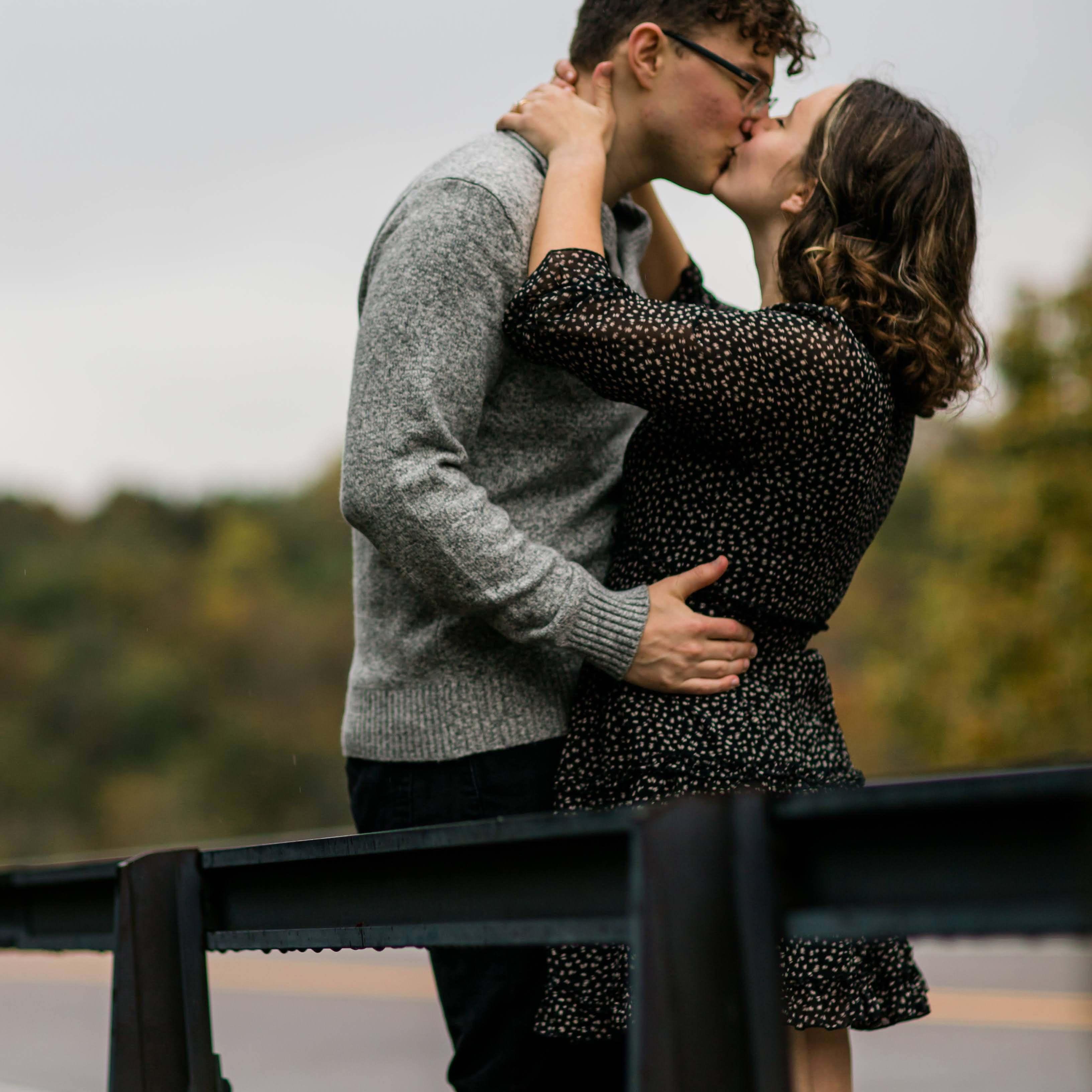 Engagement photos at Natchez Trace Bridge