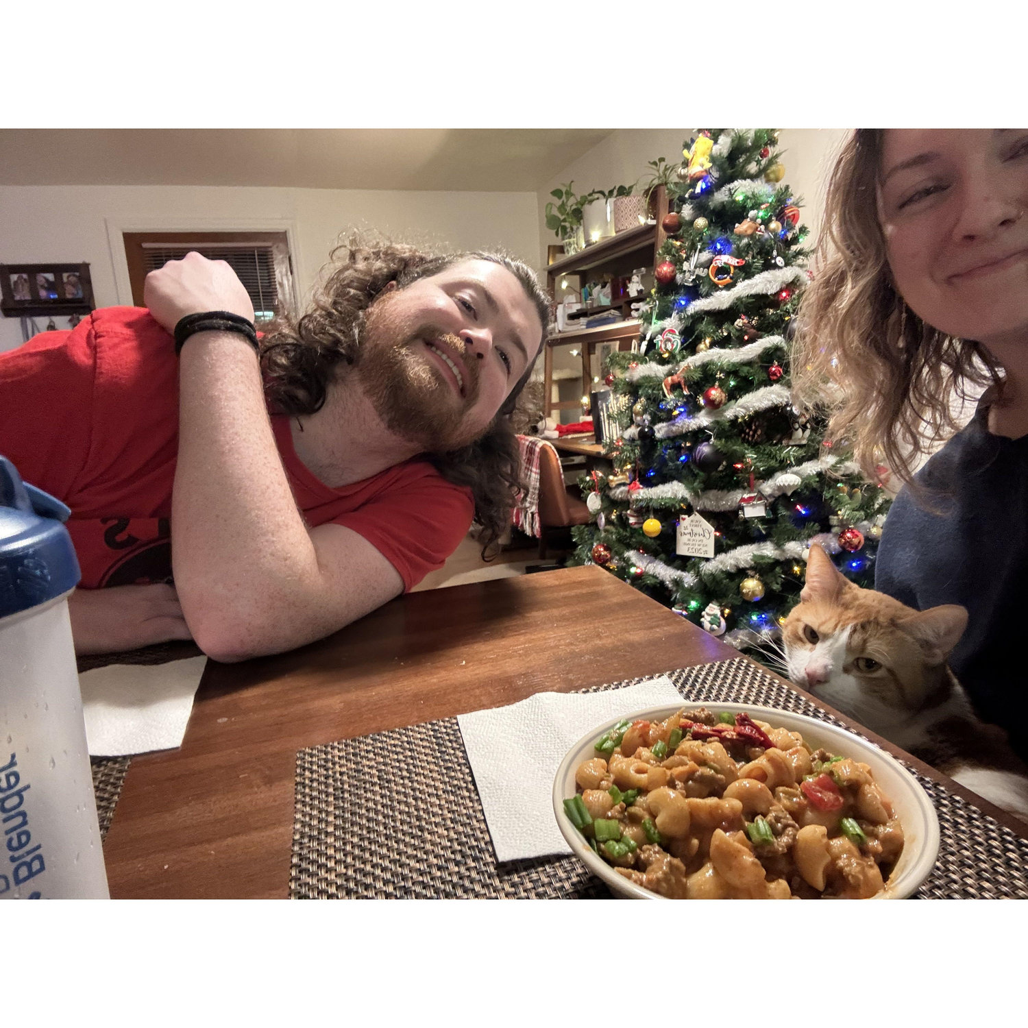 12.1.24 - Skarloey sitting on Zoe's lap during a meal (who's counting anymore???)