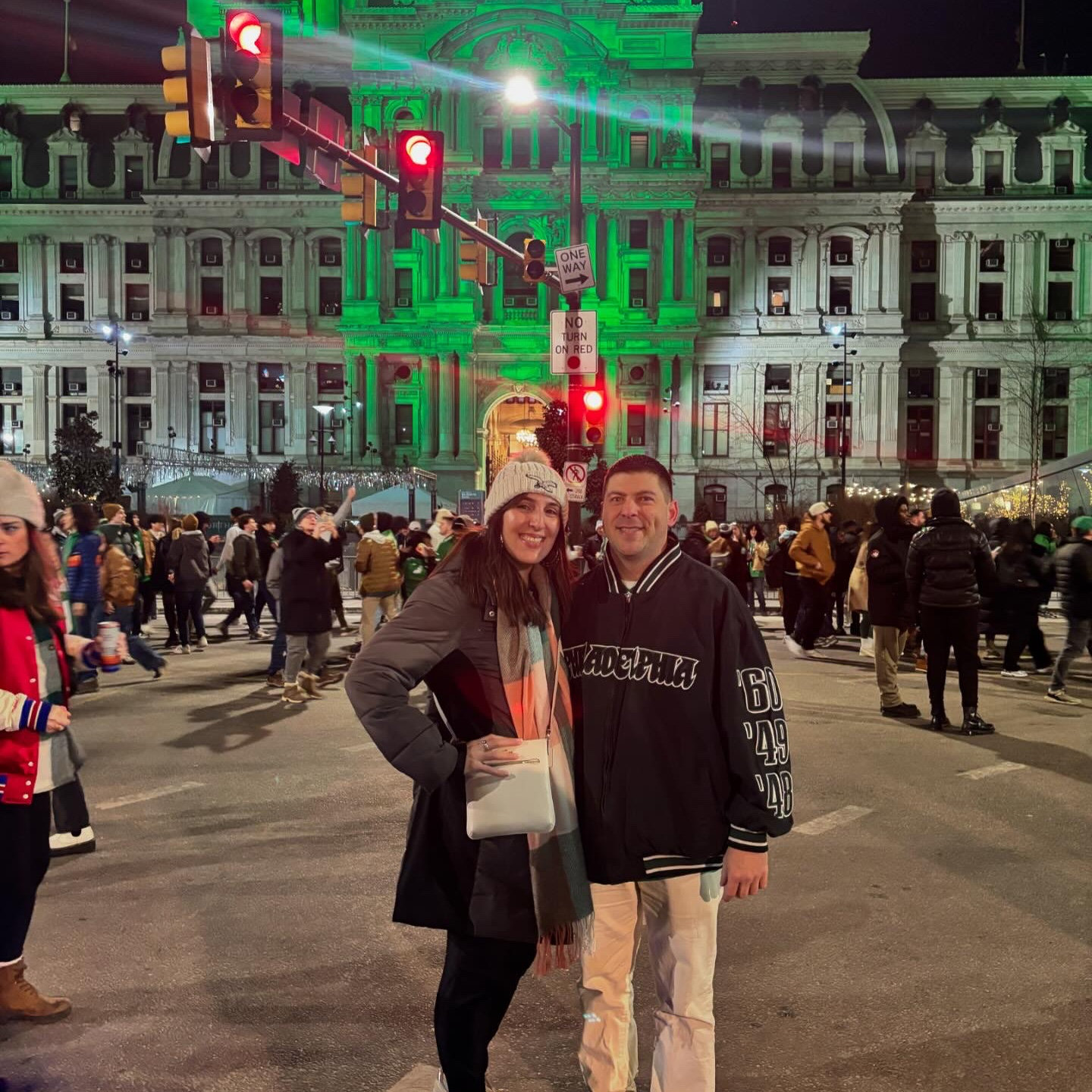 Celebrating that the Eagles were headed to the Bowl!!!!