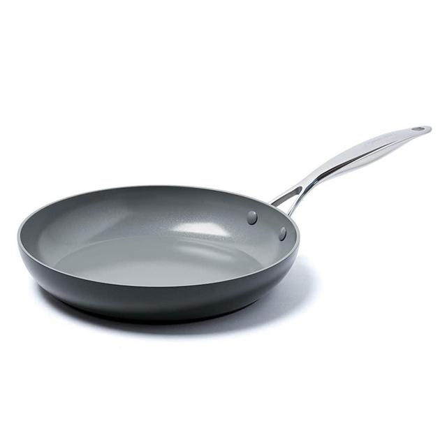GreenPan Valencia Pro Hard Anodized Induction Safe Healthy Ceramic Nonstick, Frypan, 12'', Gray