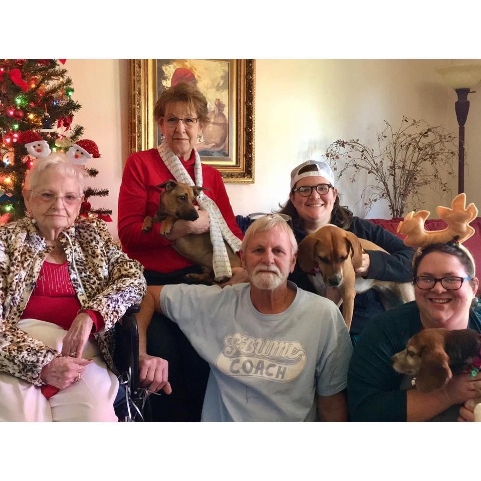 Christmas with Jenny's family.