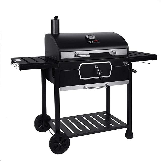 Royal Gourmet CD2030AN 30-Inch Charcoal Grill, Deluxe BBQ Smoker Picnic Camping Patio Backyard Cooking, Black