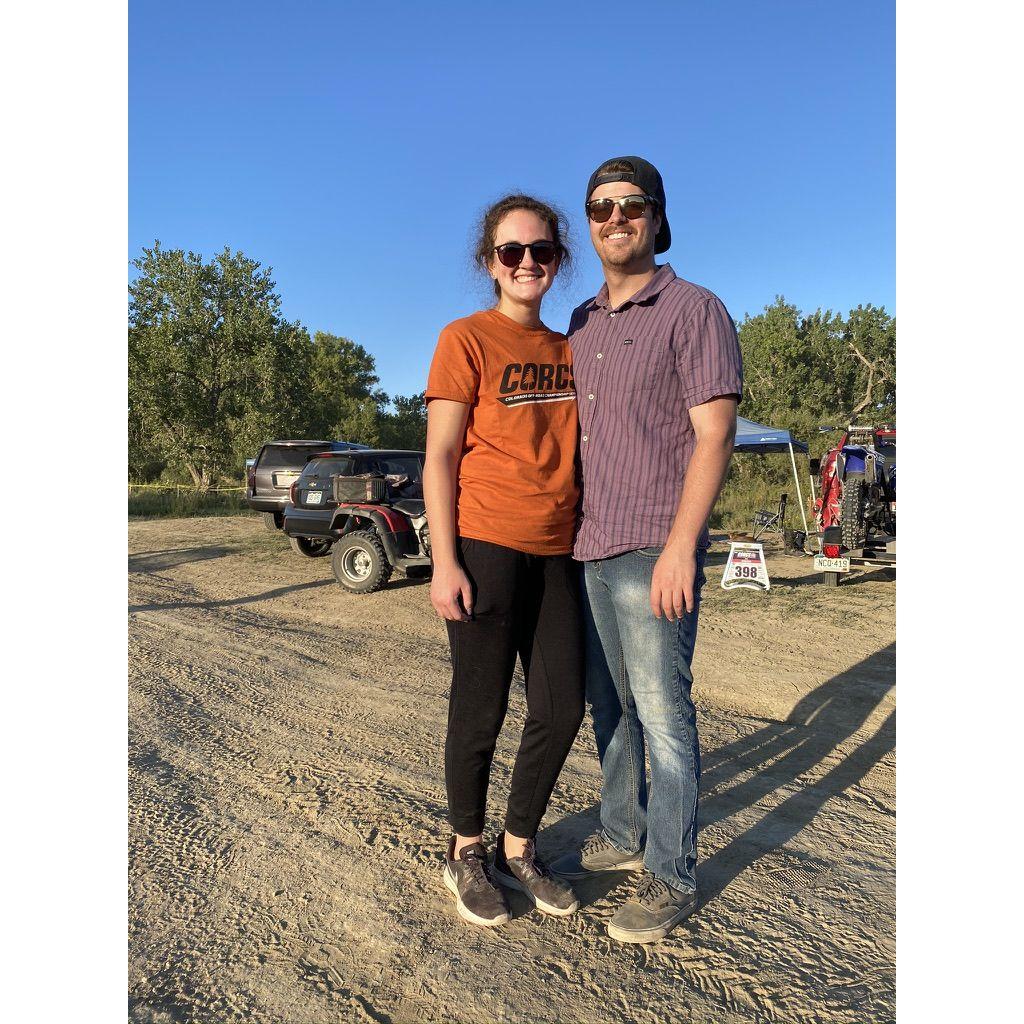 Anthony supported Mary-Eliza at a dirt bike race.