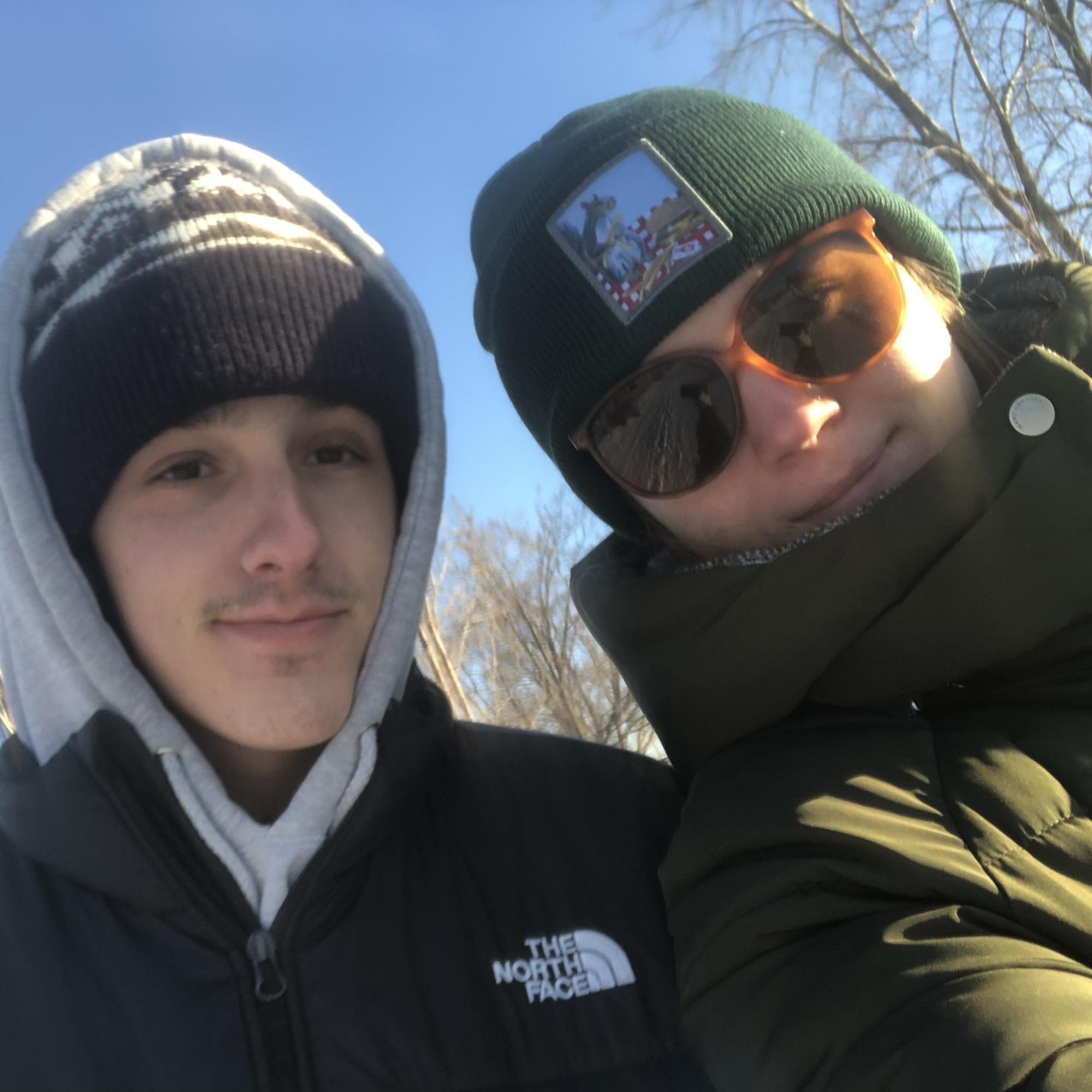 A chilly walk on the bike path