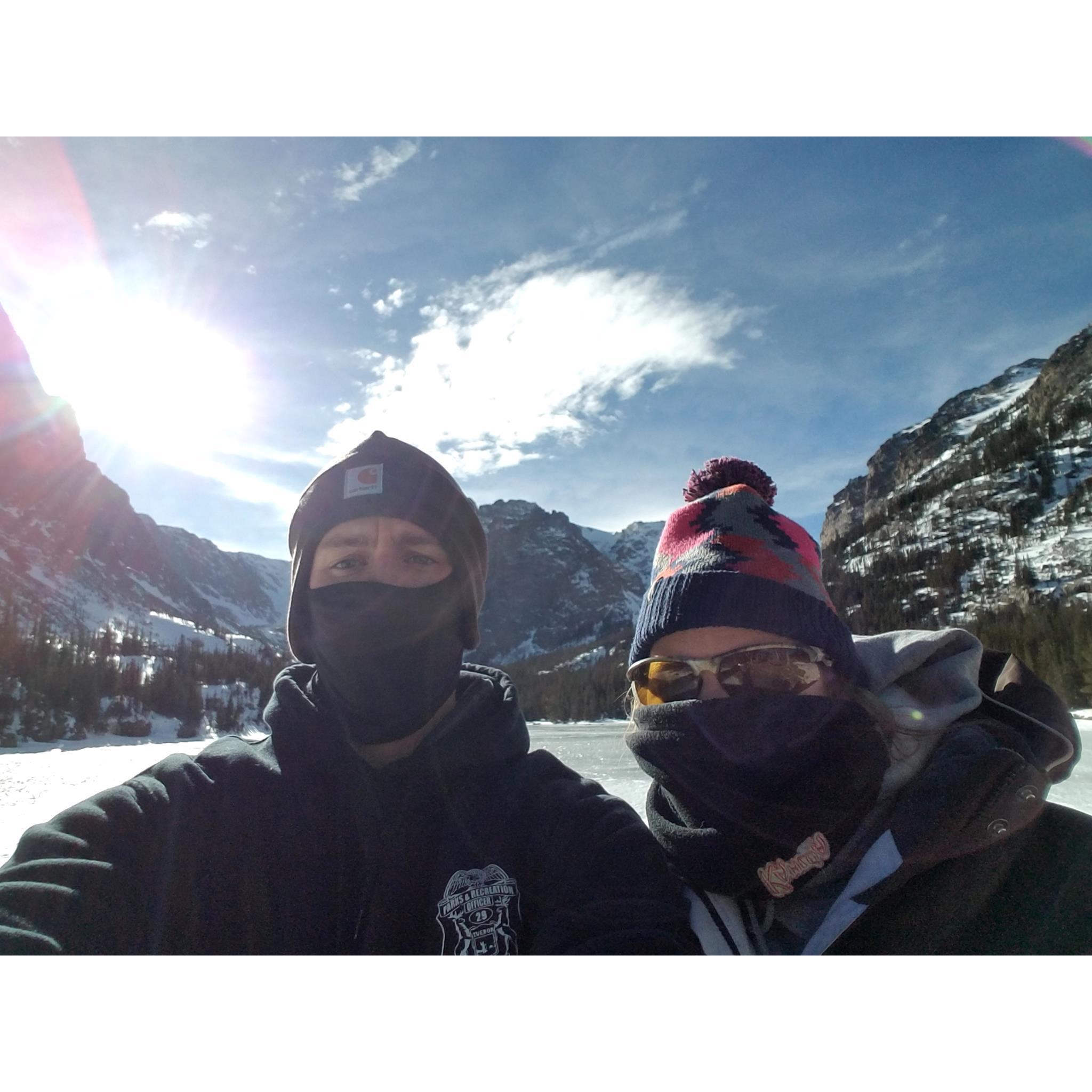 On our first cross country road trip we hiked to Loch Vale in Rocky Mountain National Park