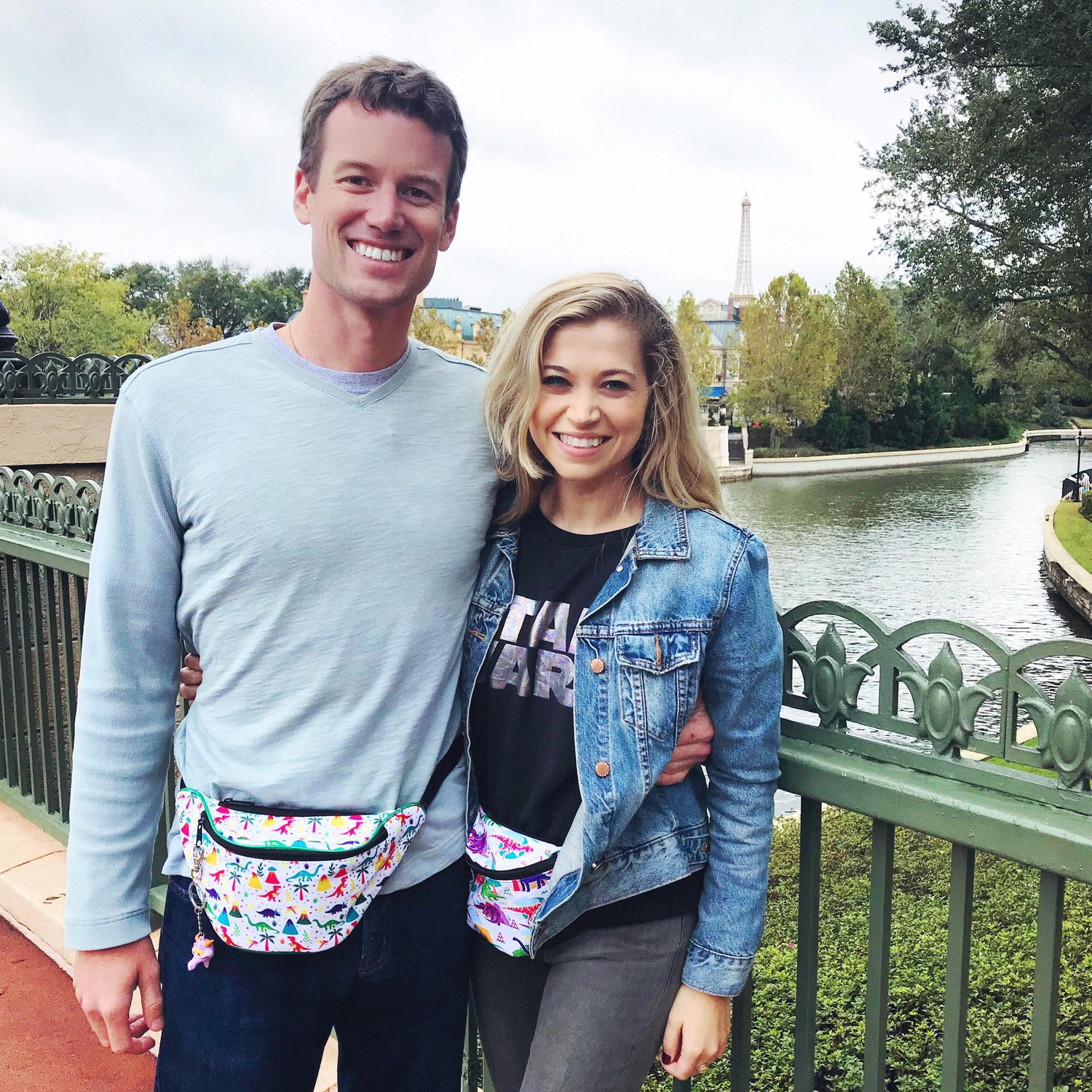 Celebrating Scotty’s graduation in style - in fanny packs in Paris (Epcot).