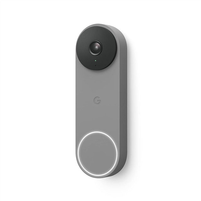 Google Nest Doorbell - (Wired, 2nd Gen) - Wired Video Doorbell Camera - Doorbell Security Camera - Ash (Renewed)
