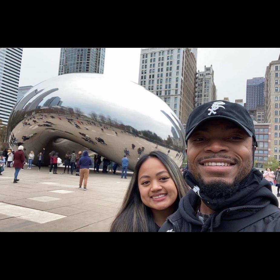 November 2021. AJ showing Izzy around Chicago for the first time!