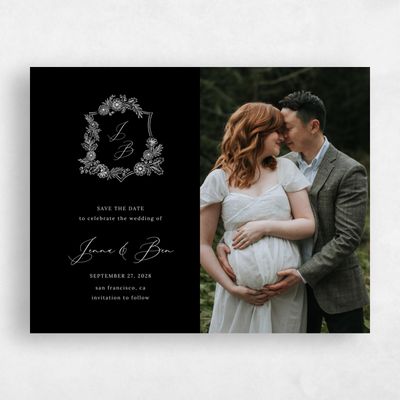 Black Wedding Save the Date - Lilah Photo
