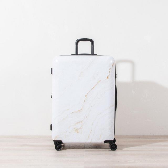 Gold Marble Large Luggage - Gold Marble