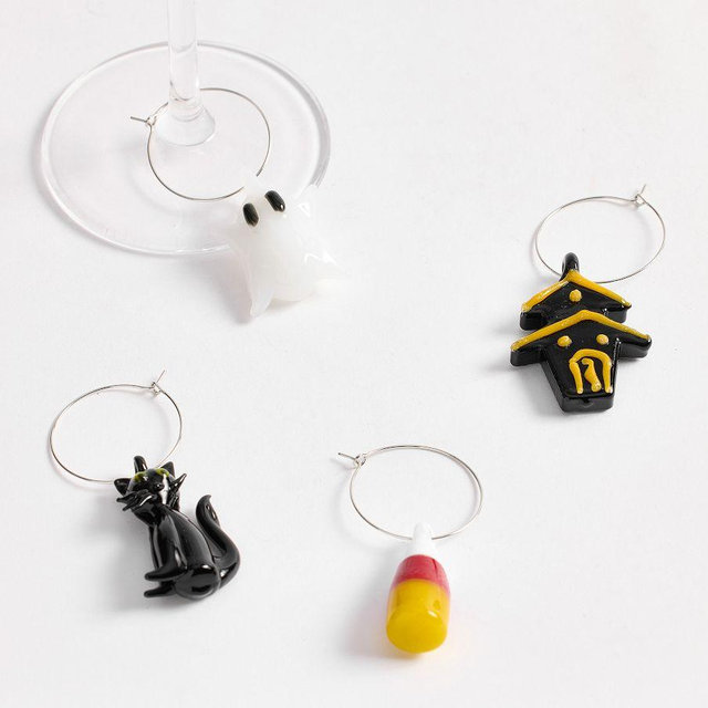 Halloween Icon Wine Charms - Mixed Set of 4