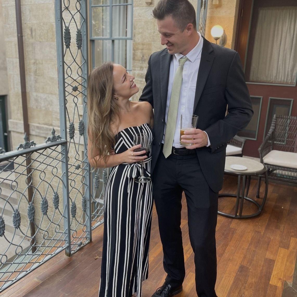 Happy times celebrating at a friend's wedding