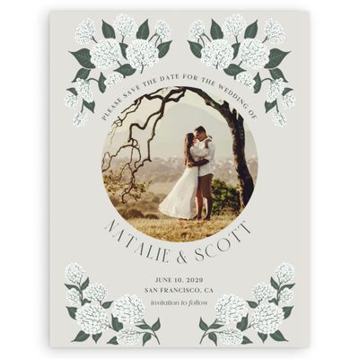 Sage Mist, Grey Wedding Digital Save the Date - Bellis Photo