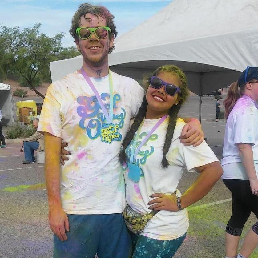 Our first and last color run haha.