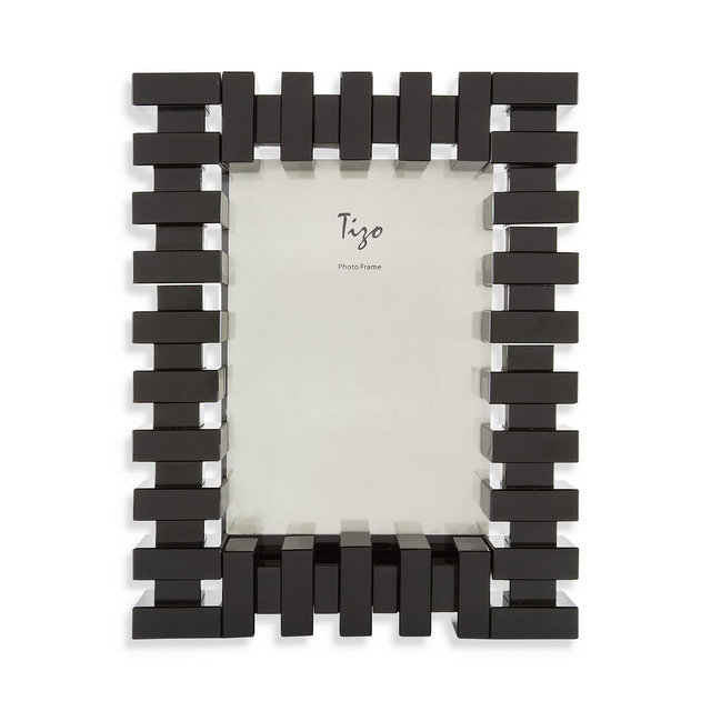 Tizo Black Crystal Glass Frame, 4" x 6"