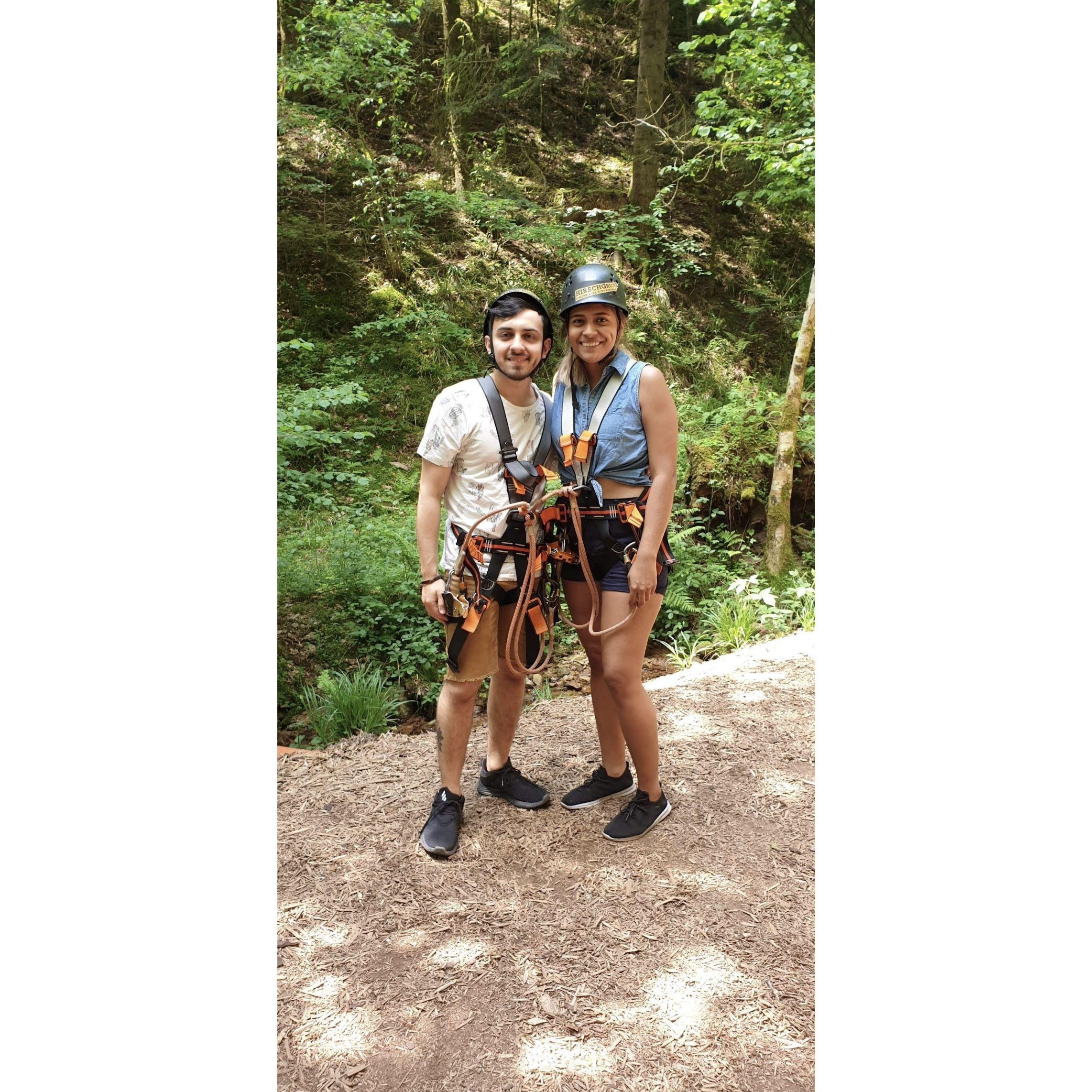 First time zipline (Michelle)