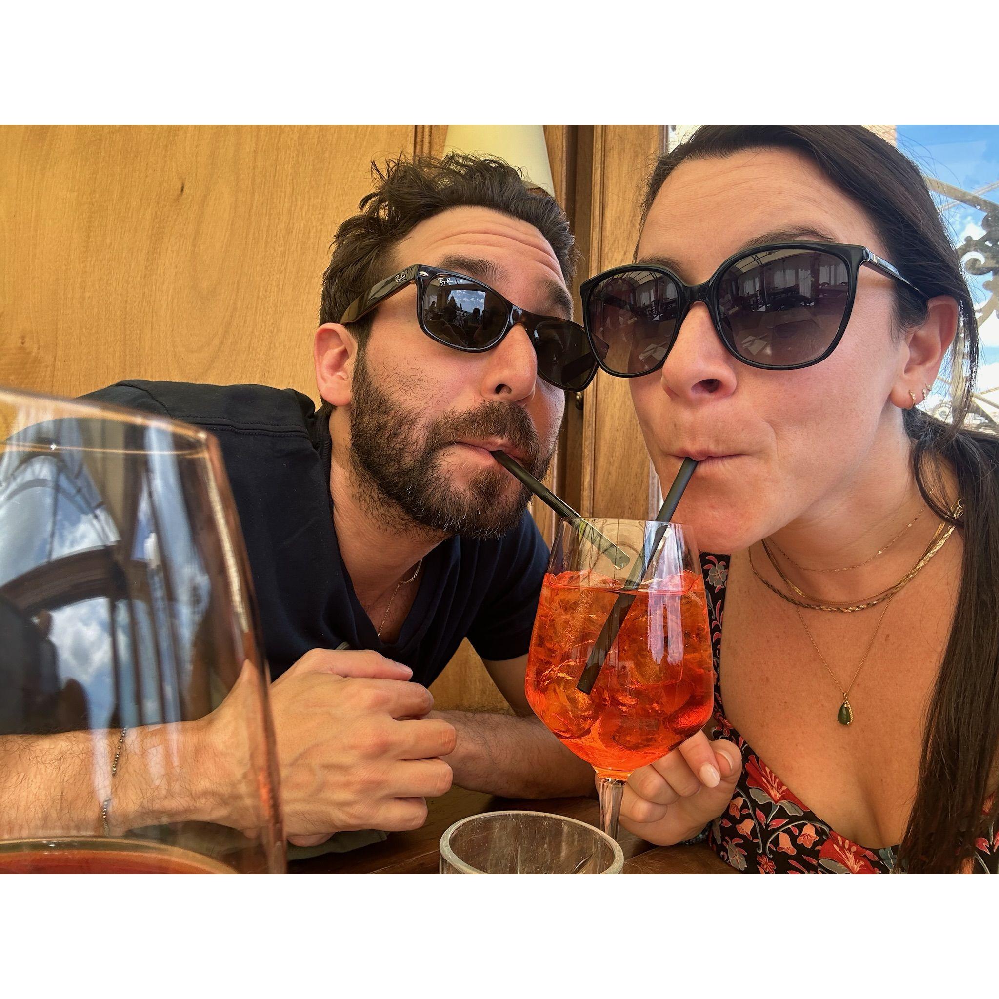 One of many aperol spritz in Italy