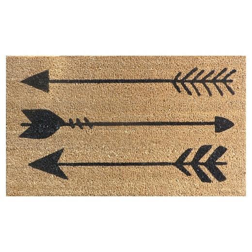 Doormat Arrows Coir Black 18"x30" - Threshold™