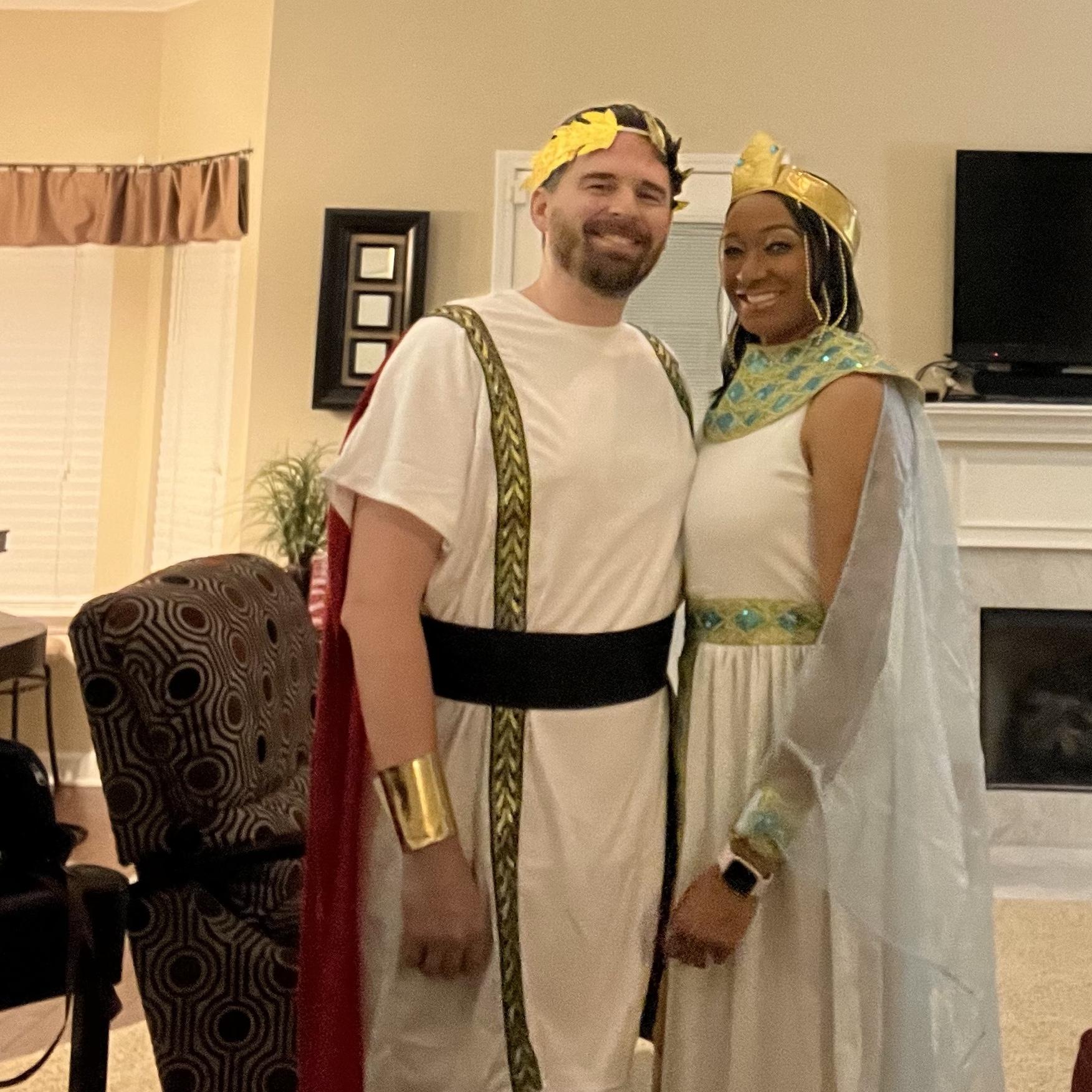 On Halloween, we dressed as "Dustin Mark Antony" and "Deeopatra."