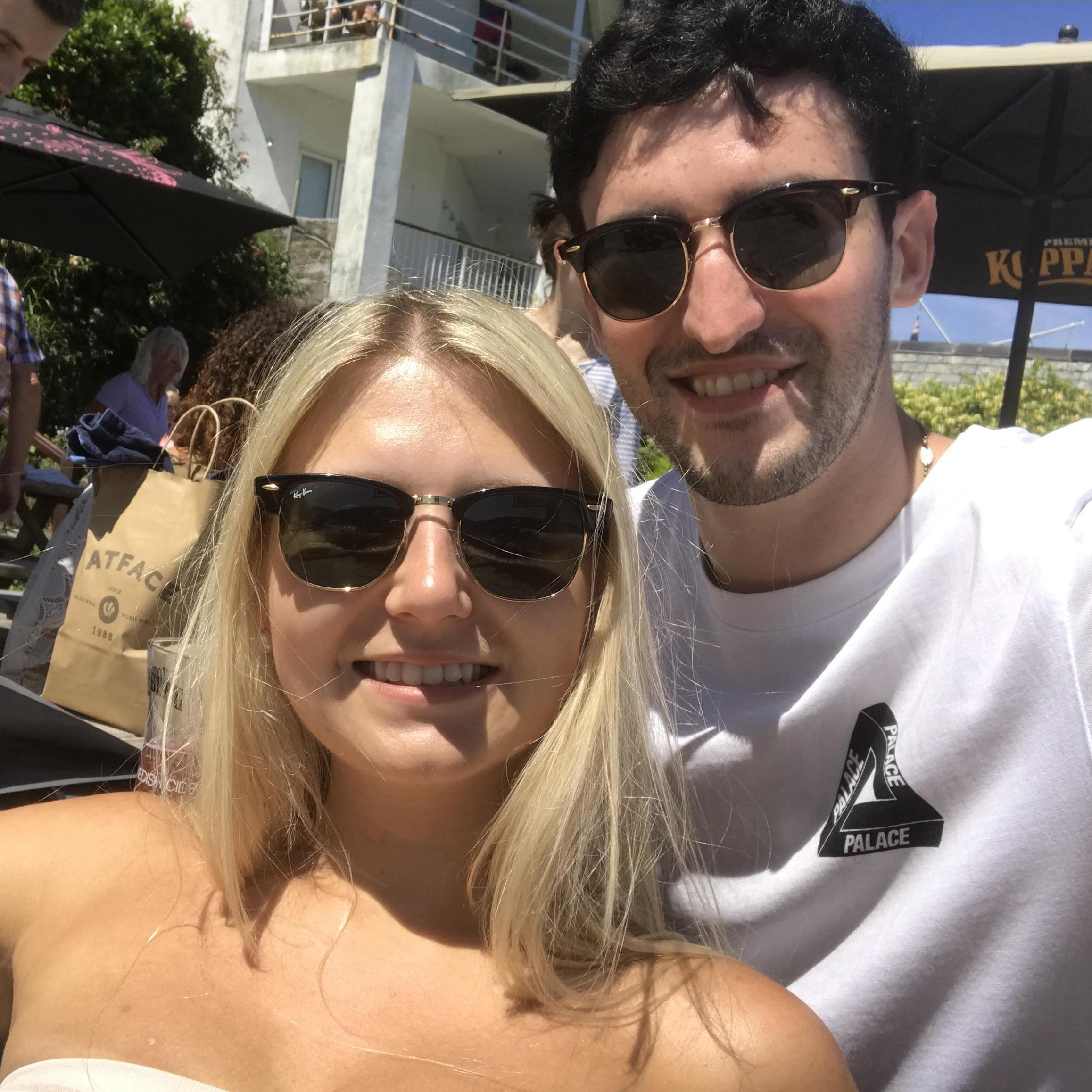 Beer garden in Salcombe, Devon, 2017
