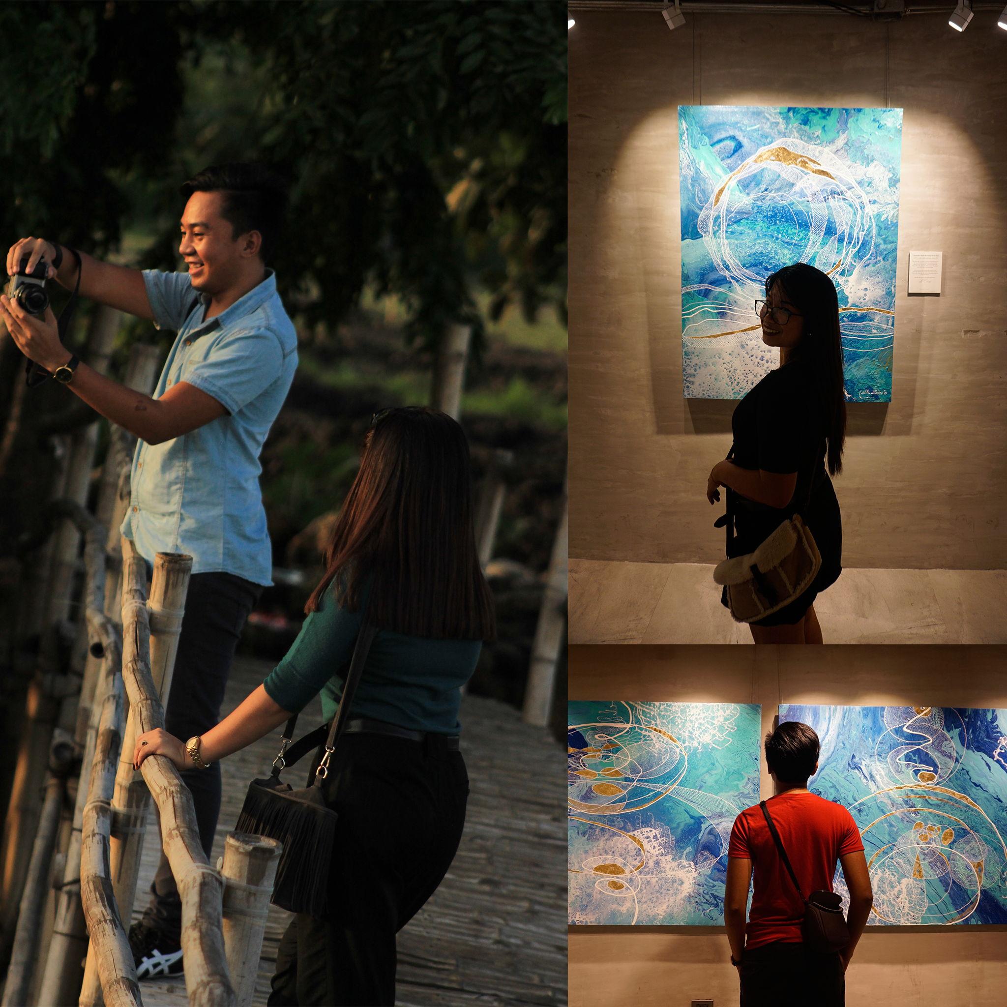 Taking photos for keeping memories.