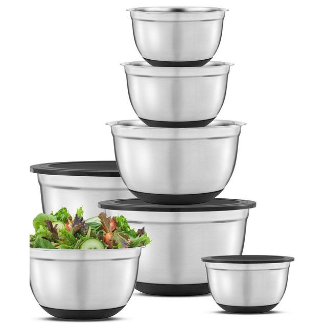 JoyJolt Stainless Steel Mixing Bowls with Lids Set of 7