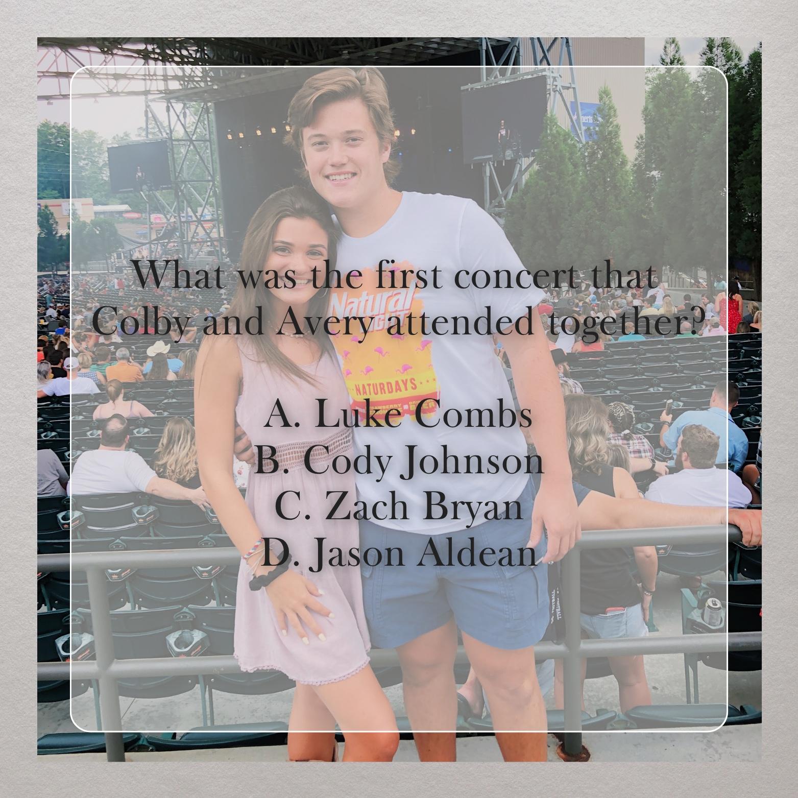 Answer = D!
Trick question because it was at The Battery in ATL & Luke Combs opened for Jason Aldean at the show 🤠🎤🎶