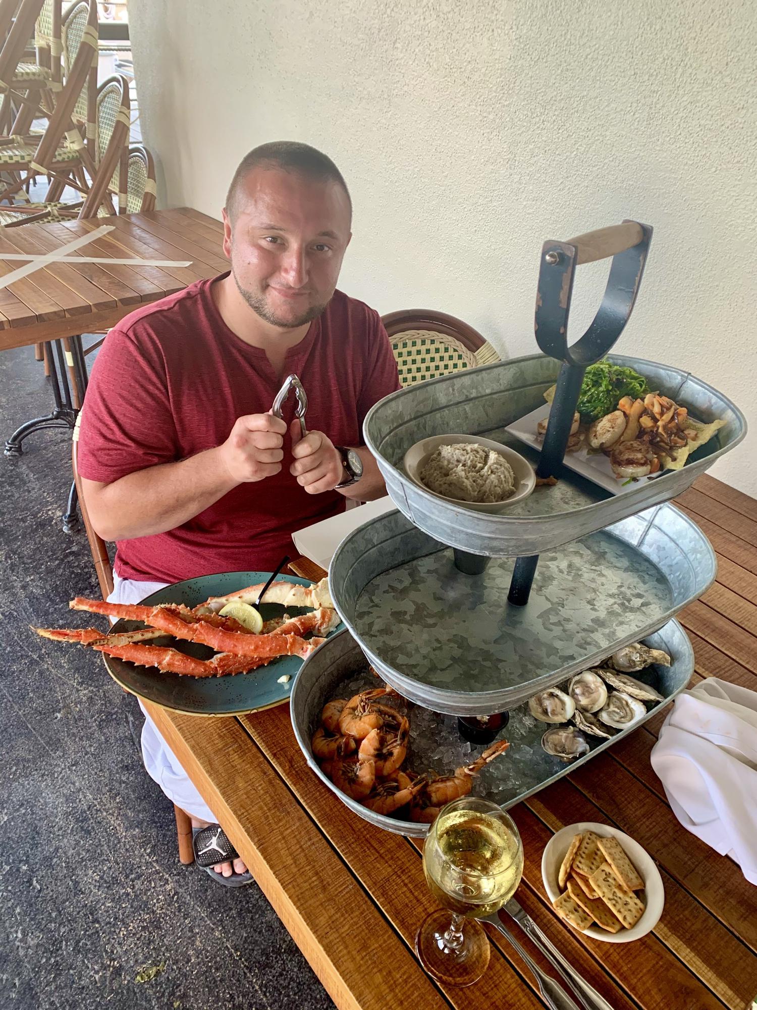 Jared's birthday seafood tower in Key West!